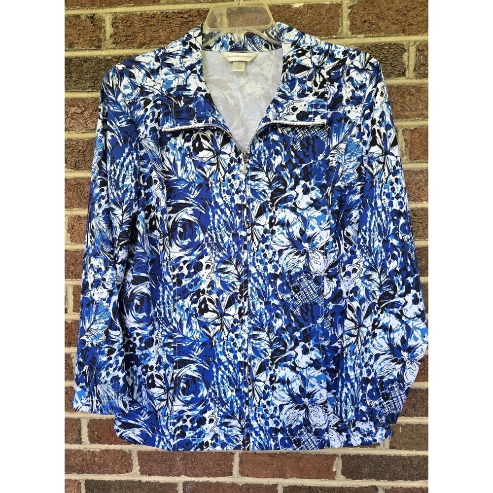 Christopher&Banks Women's XL Vibrant Blue Shirt &Jacket Set Resortcore Cruise